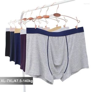 Sous-payant de grande taille sous-vêtements pour hommes extensible confortable modal modal houstoux bacent coton coton boxers shorts plus 6xl 7xl
