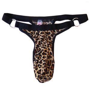 Onderbroek Luipaard Print Sexy Mannen Ondergoed Erotische Thong T Broek Bikini Slips Zachte Heren Stretch Mannelijke Shorts Slipje Gay