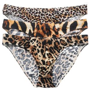 Onderbroek luipaardafdruk sexy heren ondergoed ademend mannelijk slipje gay bikini -briefs low rise cueca masculina hombre slaapkleding