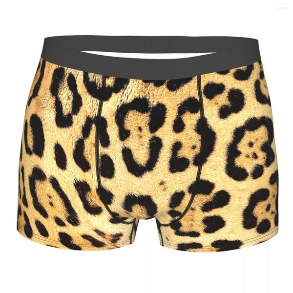 Calzoncillos Piel de leopardo Bragas transpirables Ropa interior masculina Pantalones cortos con estampado Calzoncillos tipo bóxer