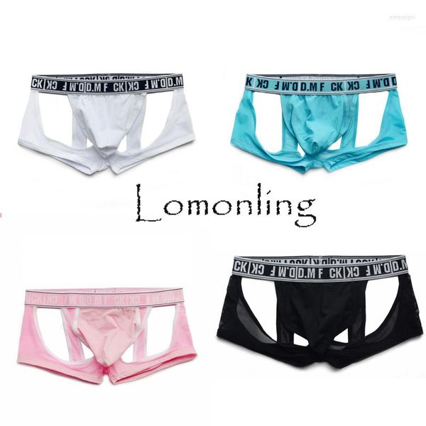 Slip Lomonling Sexy Hommes Dos Nu Sous-Vêtements Pénis Jock Strap Homme G-Strings Hommes Shorts Culottes