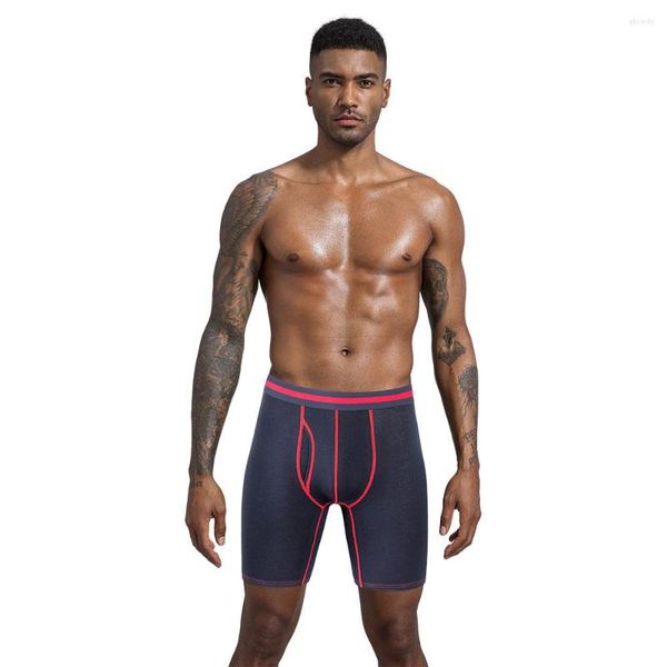 Caleçon Long Boxershorts Mâle Hommes Boxers Shorts Culottes Sous-Vêtements Coton Jambe Sexy Marque Qualité Boxer Homme