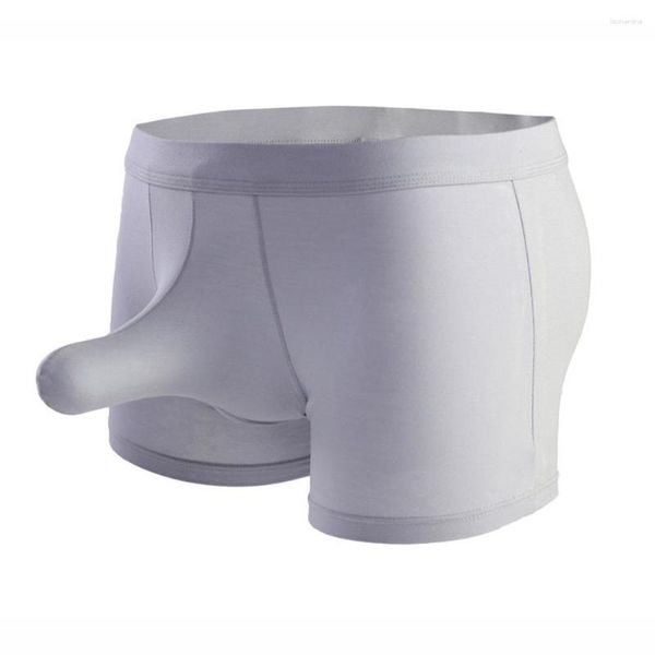 Calzoncillos largos con nariz de elefante para hombre, calzoncillos bóxer, ropa interior Sexy, bañadores de Bikini JJ, funda para pene, calzoncillos suaves para hombre