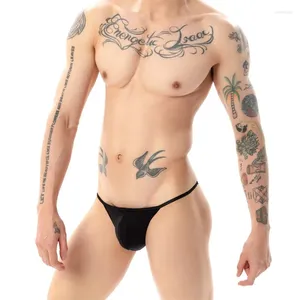 Sous-caisses Briefes à basse hauteur hommes sous-vêtements sexy mâles mâles respirants en nylon bikini troncs de culotte sans couture