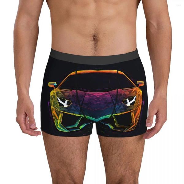 Sous-vêtements de sport de luxe sous-vêtements de voiture ligne art néon culotte pour hommes sublimation classique short de coffre slips grande taille