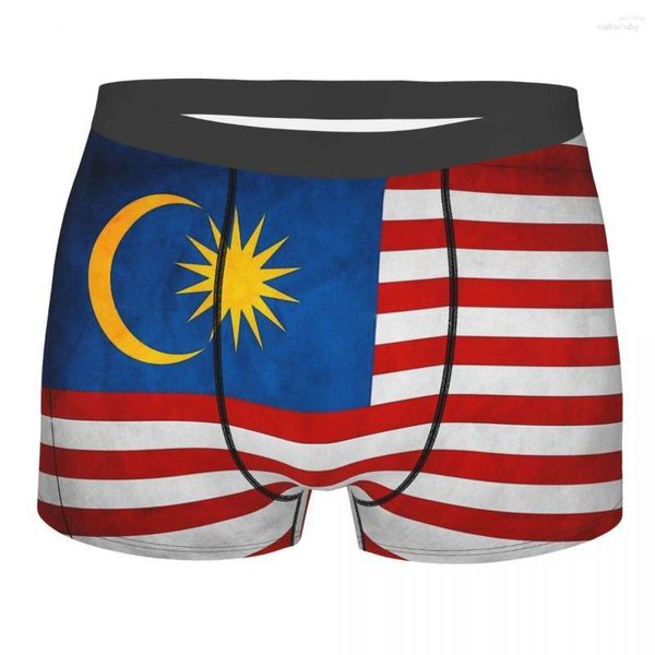 Caleçons Malaisie Drapeau national malaisien Culotte respirante Sous-vêtements masculins Short imprimé Boxer Briefs