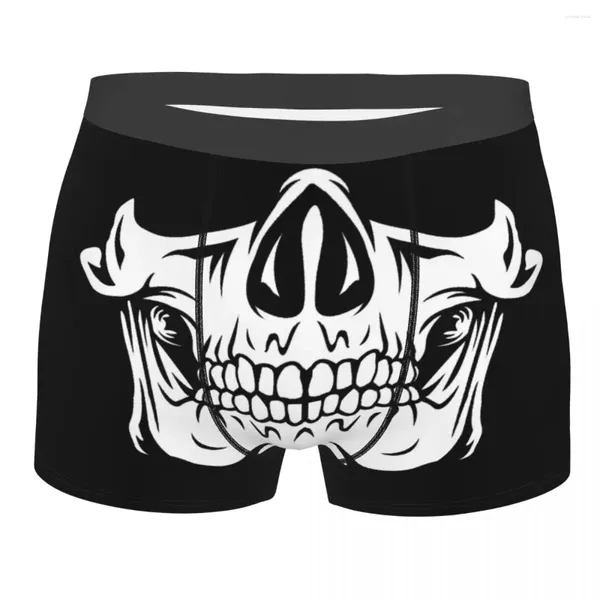 Sous-pouts mâle cool drôle squelette squelette halloween crâne souriant sous-vêtements boxer stretch short stretes