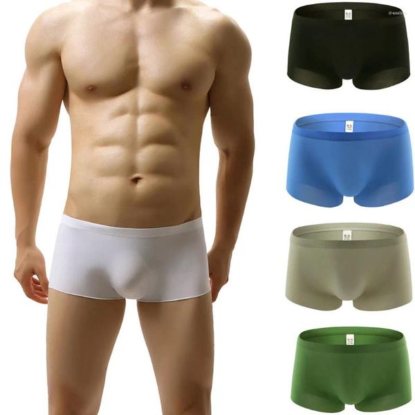 Sous-pants Mâle sous-vêtements solide épissant doux sexy sexy knickers masculines boxer hommes short ropa intérieur