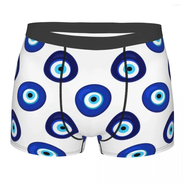 Calzoncillos Boxer para hombre, calzoncillos cortos, bragas Nazar Evil Eye Magic, ropa interior suave, belleza, pestañas, moda para hombre, S-XXL