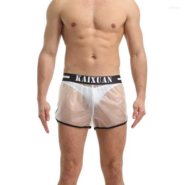 Sous-pants Boxer Shorts PVC PAUGNE GAY SUPPARENCE SUPPRIMANCE INFÉRIEUR SOUS-DES CUECA MASCULA