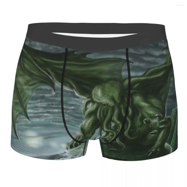 Calzoncillos Hombre Cthulhu Mythos Ropa Interior Pulpo Papel Viejo Misticismo Boxer Calzoncillos Pantalones Cortos Bragas Hombre Suave S-XXL