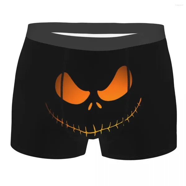 Calzoncillos hombre Halloween esqueleto Jack calavera ropa interior divertido Boxer Shorts bragas Homme suave