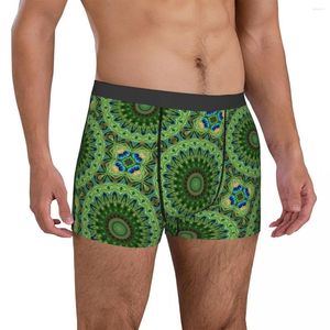 Caleçons Mandala Style Art Sous-vêtements Abstrait Paon Médaillon Design Imprimer Boxer Shorts Trenky Hommes Plaine Bref Cadeau