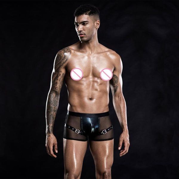 Slips pour hommes, sous-vêtements Sexy noirs en dentelle, tissu confortable, string respirant européen, lingerie