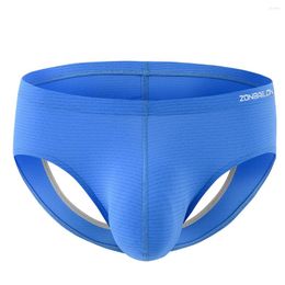 Mutande Slip da uomo Intimo Glutei senza schienale Nylon elasticizzato Sexy Schiena aperta Uomini gay Traspirante Custodia a U Taglia M-3XL