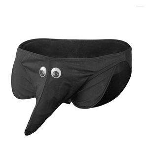 Caleçon hommes nez d'éléphant slips avec 2 yeux dessin animé Lingerie pour Gays drôle pénis manches fermé gaine culotte Sissy Sexy