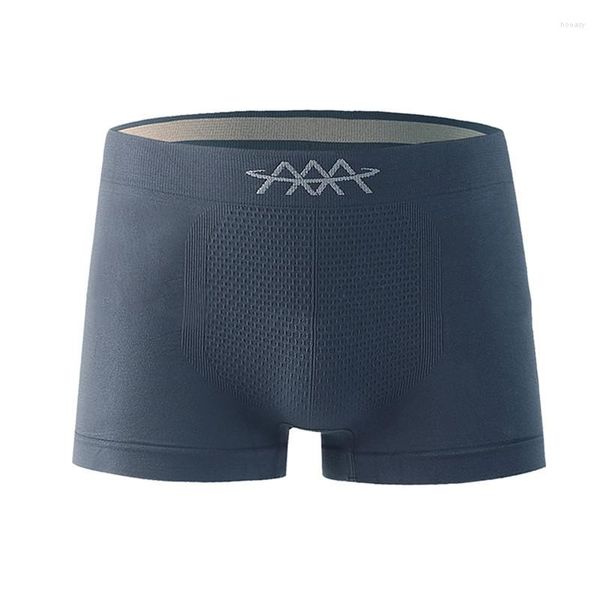 Caleçon homme culotte sans couture respirant taille moyenne sans trace haute élastique mâle sous-vêtement en Nylon boxeurs confortables