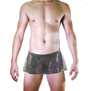 Onderbroek heren slipje sexy volwassen lage taille vaste kleur kanten grote swing rok shorts string t broek perspectief verleiding