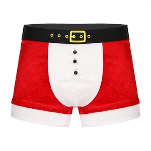 Onderbroek heren slipjes fluwelen boksers elastische tailleband bokser korte lage taille bouch shorts kerst lingerie slaapkleding