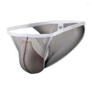 Calzoncillos para hombre, ropa interior Sexy con suspensorio, malla de secado rápido, calzoncillos transpirables en la espalda, mejora la bolsa del pene, bragas, lencería porno