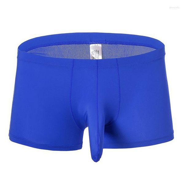 Calzoncillos para hombre, calzoncillos bóxer sexis con elefante para la nariz, suspensorio para pene, calzoncillos masculinos sin costuras de seda helada, calzoncillos tipo bóxer para hombre Gay