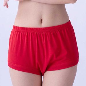 Sous-pouts sous-vêtements pour hommes en coton rouges rouges lingerie moyens de la lingerie de vieillie de vieillie homme somnolence somnolence short culotte de culotte