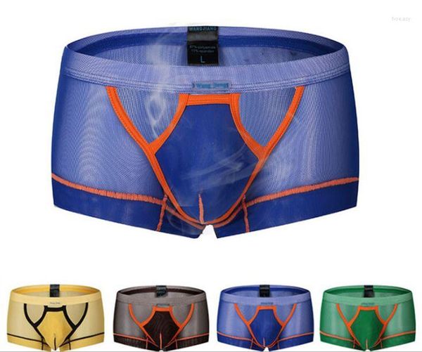 Caleçon Homme Sous-Vêtements Mâle Sexy Multicolore Super Doux Respirant 3 D U Convexe Boxers Shorts Homme Troncs 2 Pcs/Lot