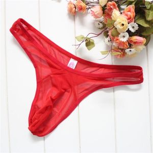 Sous-vêtements hommes sous-vêtements hommes décontracté taille basse culotte confortable T dos slips mâle sexy couleur unie respirant string lingerie 2022