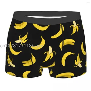 Men de sous-pants hommes Banana sous-vêtements fruits d'humour boxer bisses shorts polases mâles molle plus tailles boxershorts polyester