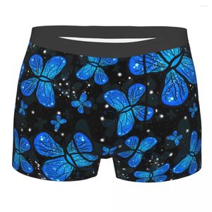 Slip Hommes Bleu Papillon Sous-Vêtements Colorés Boxer Briefs Shorts Culotte Homme Taille Moyenne S-XXL