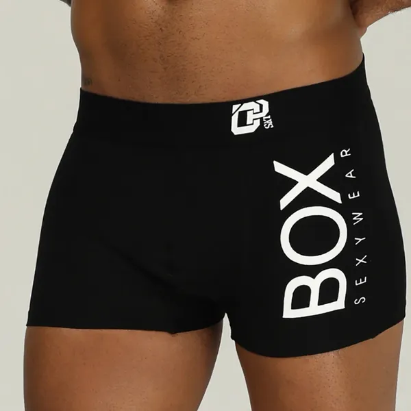 Caleçon homme Boxer Sexy homme culottes sous-vêtements coton homme Slip caleçon tongs short noir solide boxeur homme