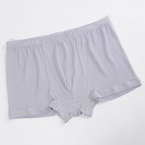 Onderbroek mannen bokser shorts natuurlijke zijde heren slipje gezonde vaste cueca ondergoed calzoncillos