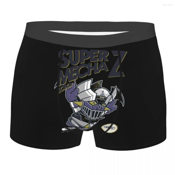 Caleçons Hommes Boxer Shorts Culottes Mazinger Z Sous-Vêtements Doux Robot Mâle Drôle S-XXL