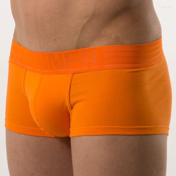 Calzoncillos Bóxer para hombre, ropa interior de algodón transpirable, Boxershorts para hombre, cintura baja, pene Gay convexo en U, bragas con bolsillos grandes, bañadores para hombre