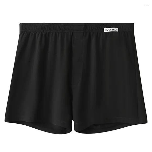 Calzoncillos Boxer para hombre, ropa interior de algodón suave sin costuras, calzoncillos de gran tamaño, pantalones cortos, bañadores, ropa de dormir holgada con elasticidad informal