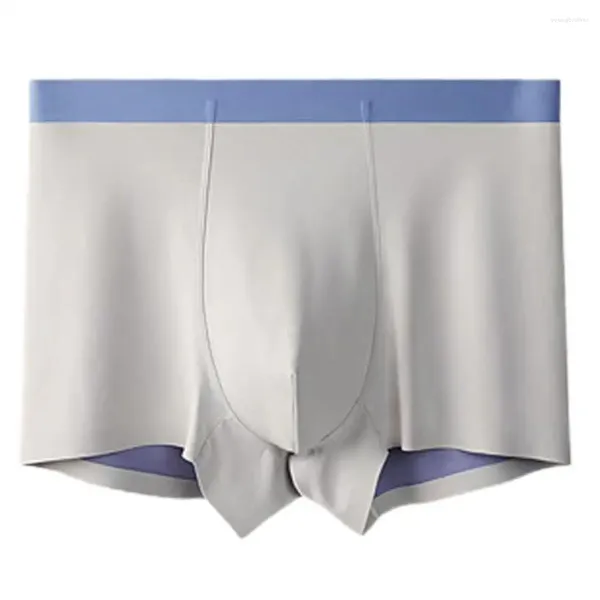 Calzoncillos Boxers para hombre, bragas para hombre, cintura media, suave, transpirable, de secado rápido, elástico, fino, U convexo, ropa interior sedosa