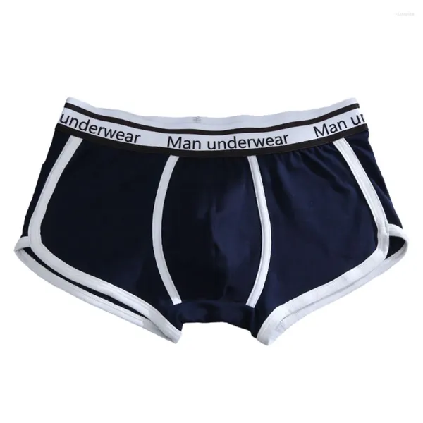 Caleçons pour hommes, boxers surdimensionnés, taille moyenne, slip en coton, sous-vêtements Super doux, élasticité respirante, short Patchwork