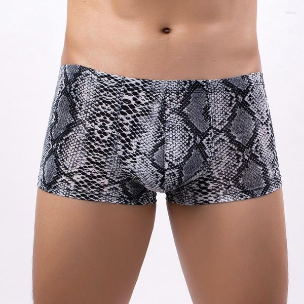 Calzoncillos Boxers para Hombre, ropa interior Sexy con estampado de leopardo, bóxer, pantalones cortos de estilo salvaje, bragas para Hombre, lencería ajustada para Hombre Cueca