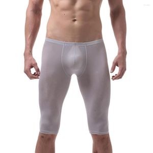 Onderbroek Heren Boxers Sport Lange pijpen Mid-taille Fast Dry Ice Silk Traceless herenondergoed Mid-broek