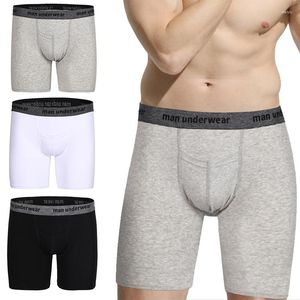 Calzoncillos Boxers para Hombre, Ropa Interior transpirable, Boxer largo, pantalones cortos adelgazantes, bragas deportivas de algodón para Hombre, Boxershorts para Hombre, Ropa Interior