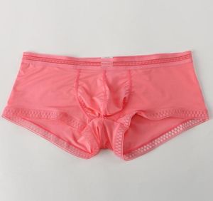 Sous-pants Men Boxers Underwear Brief Man Ice Silk Silk grande taille Men039 Shorts avec imprimé Lowrise U Souch Sexy Pack Pattie8126300
