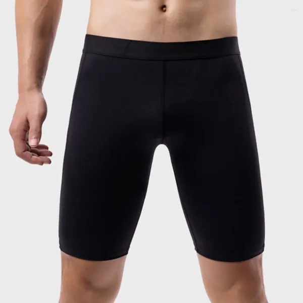 Sous-vêtements hommes boxeurs sous-vêtements soyeux taille moyenne culotte fil peau amicale maillots de bain respirant confort troncs sport shorts pantalons