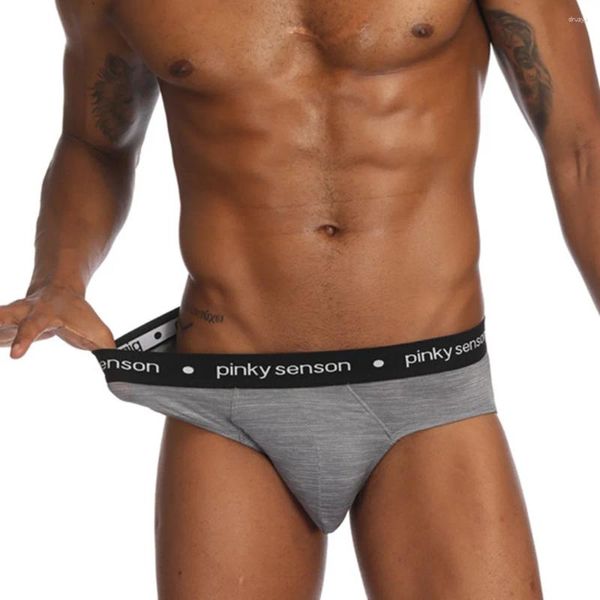 Sous-vêtements hommes slips gros pénis poche sous-vêtements gay taille basse respirant charmant garçon ensoleillé sexy culotte bombée