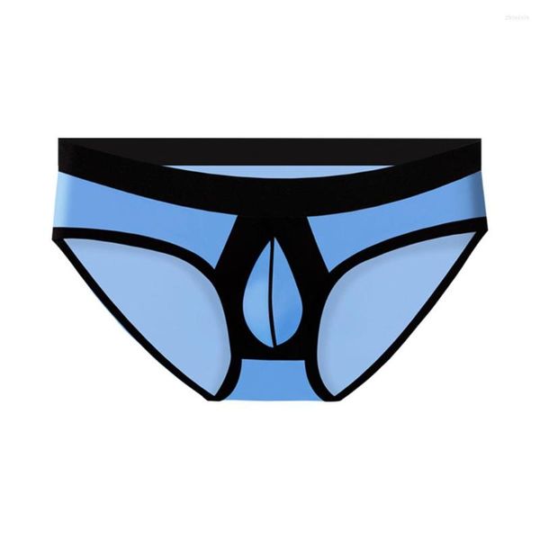 Slip hommes slips Sexy U convexe pour homme glace soie string sans couture G-String sous-vêtements gai Lingerie slip taille basse