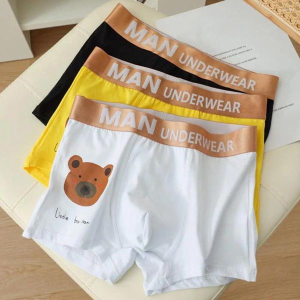 Men de caricatures Men de caricature de dessin animé sous-vêtements Softs Boxer des hommes houstants avec imprimé U Conception convexe pour une entreprise à sec rapide