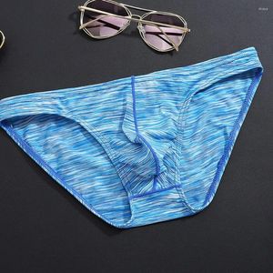 Onderbroeken Heren Katoenen Slips Comfortabel Ademend Slipje Sexy U Bolle Zakje Lage Taille Lingerie Gestreept Zacht Ondergoed