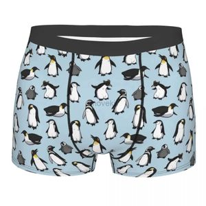 Caleçons hommes mignon pingouin dessin animé Animal Boxer slips culottes sous-vêtements doux Homme mode S-XXL caleçons 24319