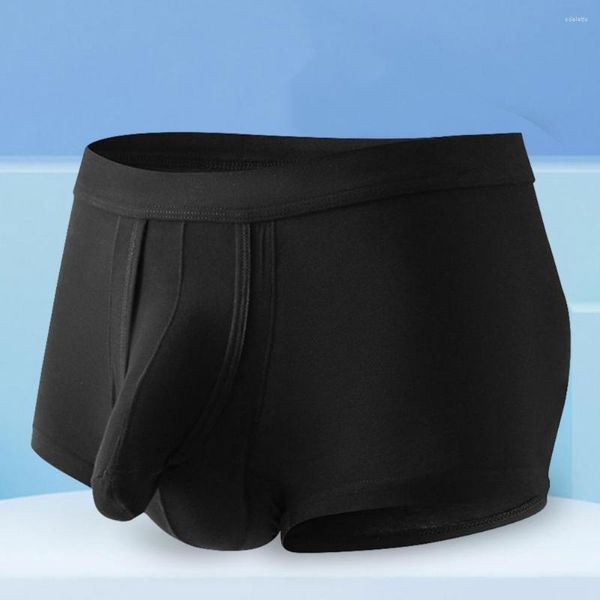 Calzoncillos Hombres Elefante Nariz Mediados De Cintura Alta Elástico Boxer Calzoncillos Transpirable Antiséptico Que Absorbe La Humedad