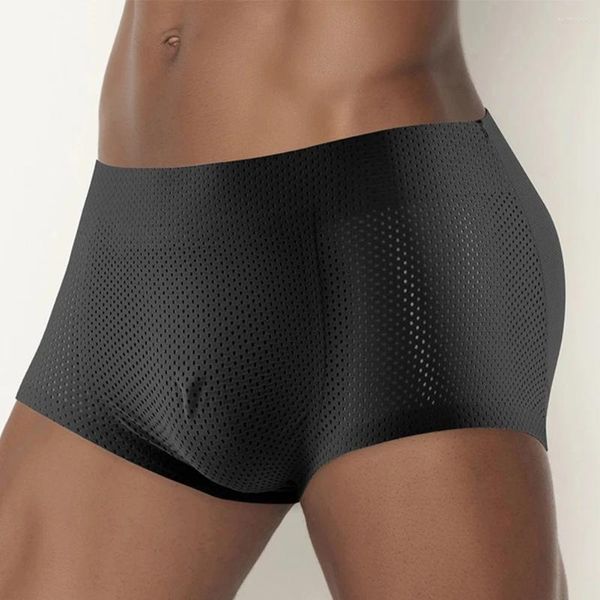 Calzoncillos para hombre, calzoncillos potenciadores de cadera agrandados, Boxer acolchado, ropa interior, bragas moldeadoras, pantalones de levantamiento de glúteos, pantalones cortos para hombre