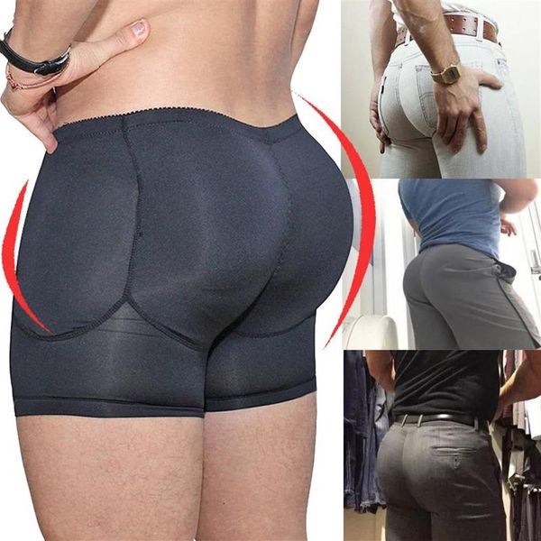 Culottes Hommes Faux Fesses Sous-Vêtements Sans Couture Contrôle Du Ventre Shaper Sexy Ass BuLift Boxers Hip Up Rembourré BuPush Culotte Courte Bla253q